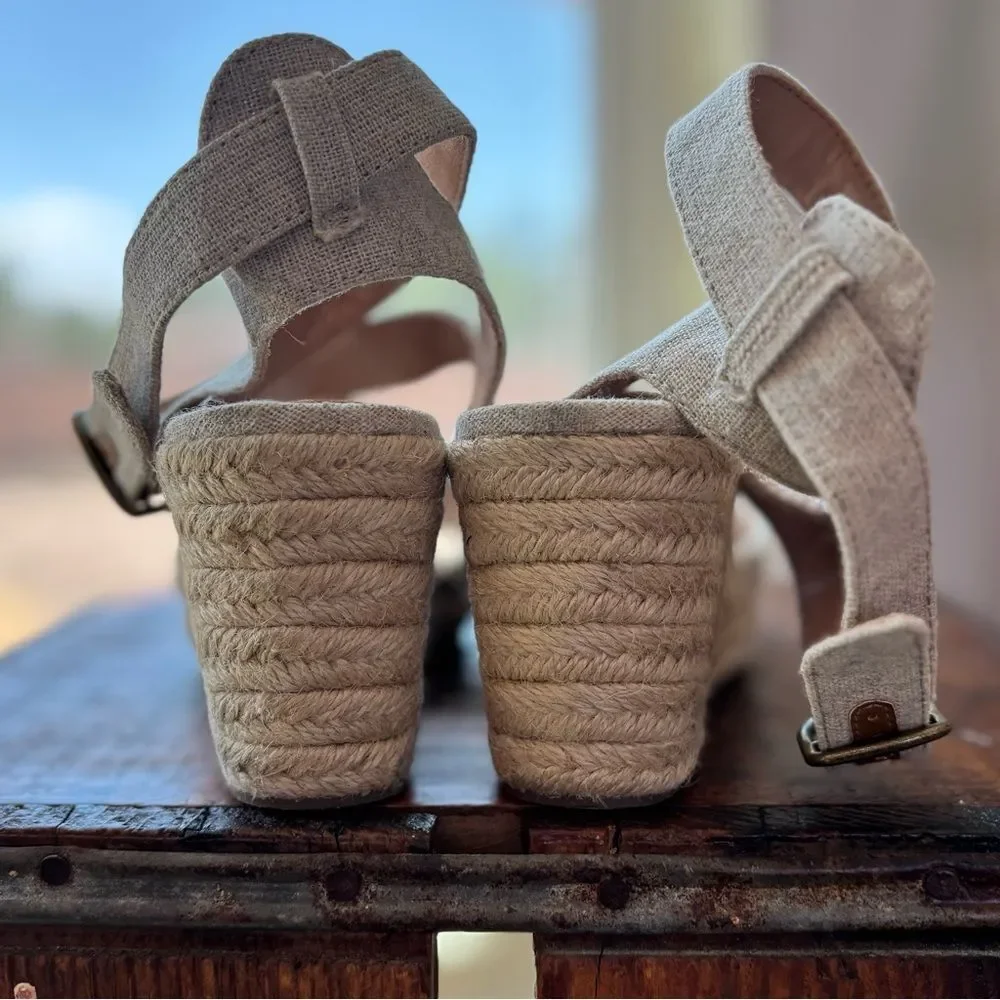 Lucky Brand Meghan Espadrille Wedge Sandal Natural 7.5